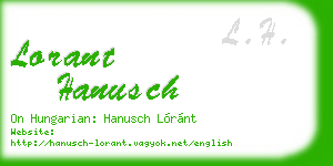 lorant hanusch business card
